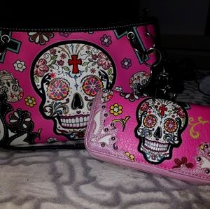 Pink Cowgirl Trendy purse and wallet